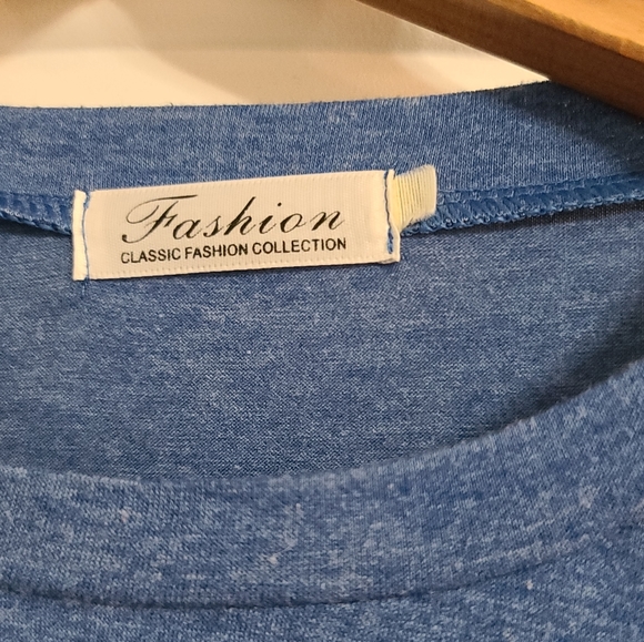 Shoot Like a Girl long sleeve blue XLarge tshirt gold graphics - Picture 6 of 6